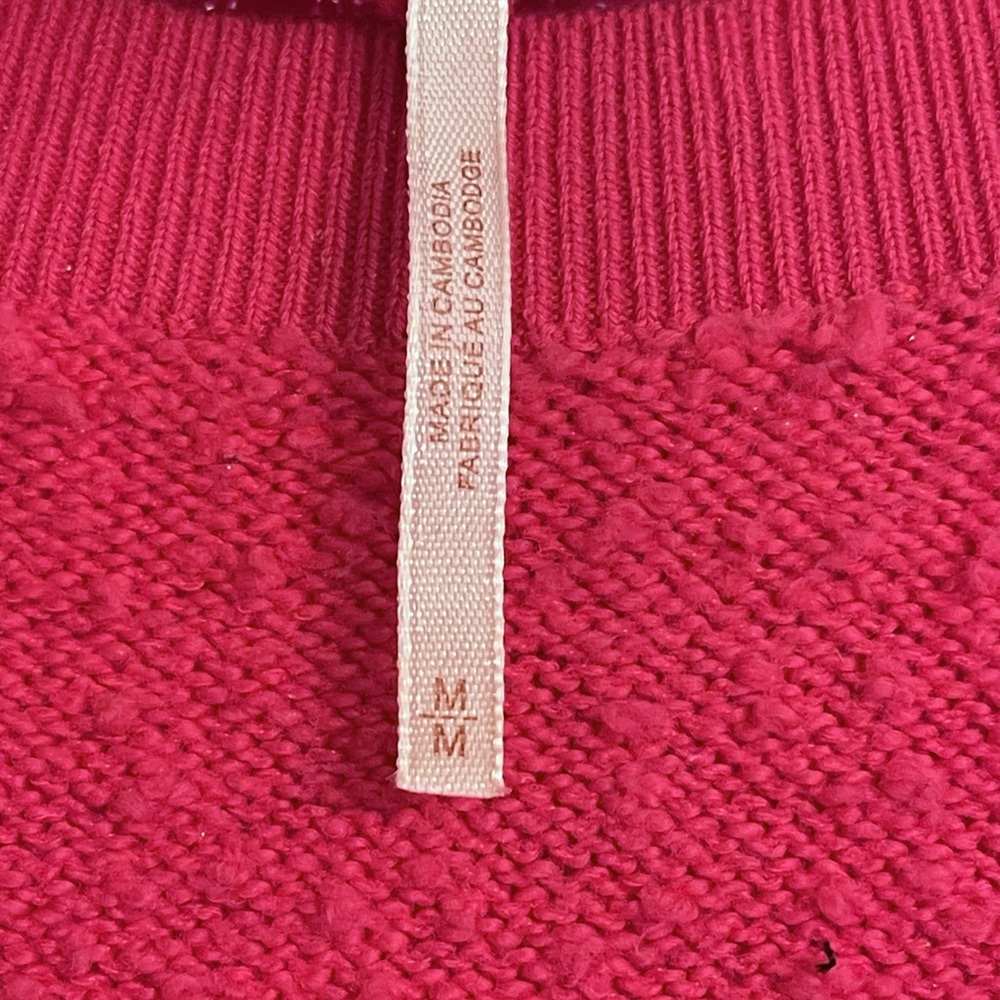 Free People Hot Pink Sweater Size Medium - Picture 7 of 10